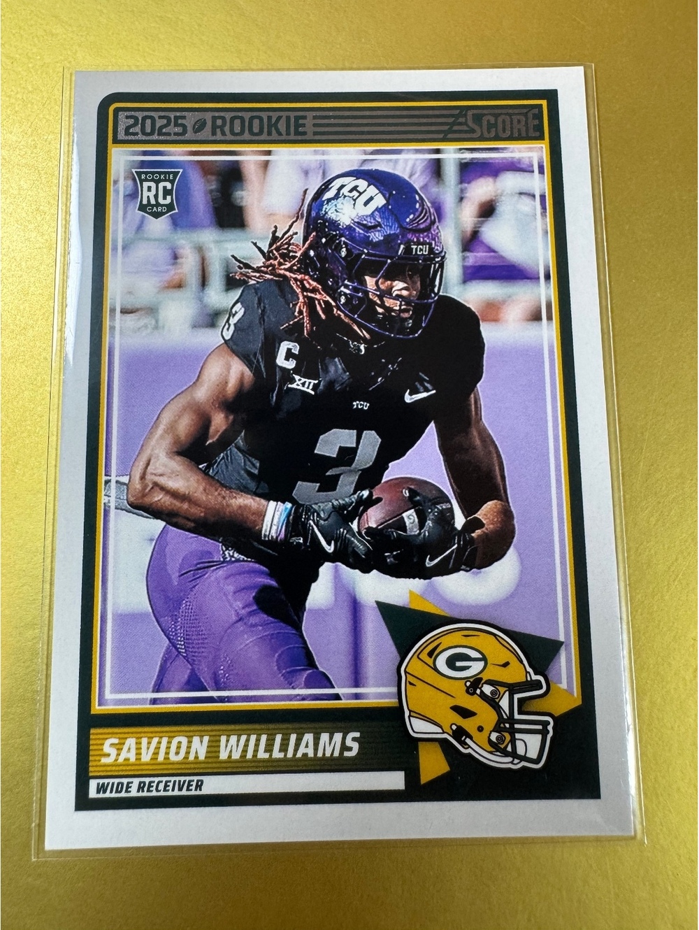 2025 Score Savion Williams Green Bay Packers Rookie Card